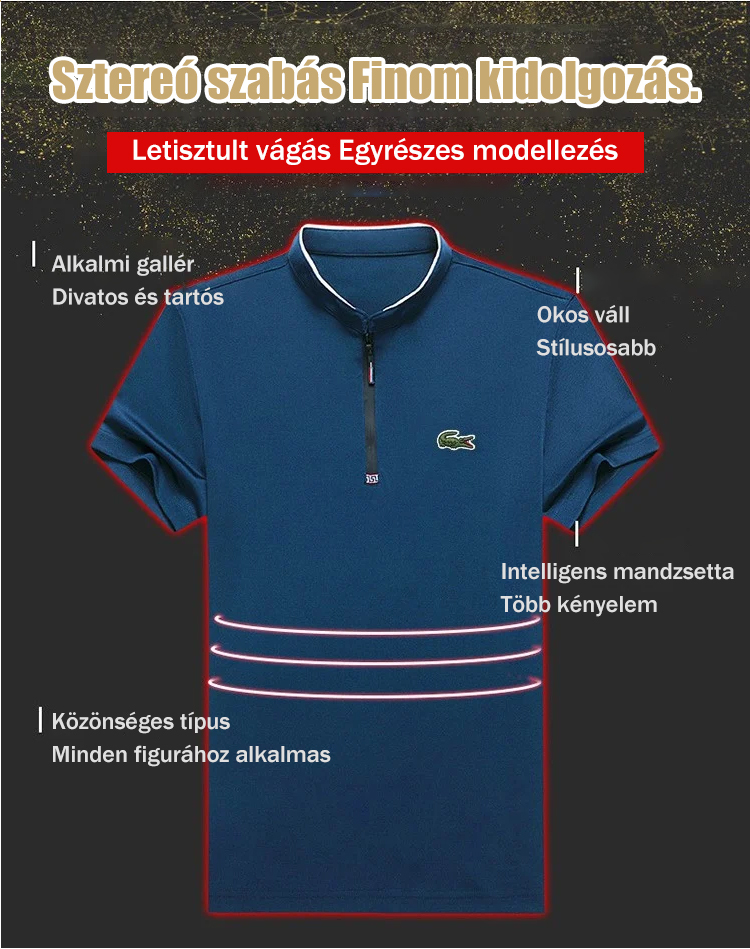 Kiváló minőségű textúrájú állógallér POLO