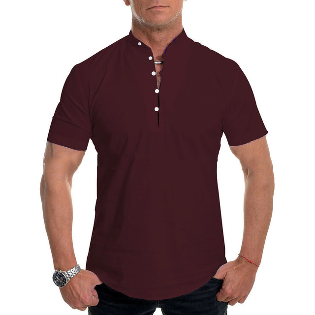 Férfi könnyű, hétköznapi rövid ujjú póló