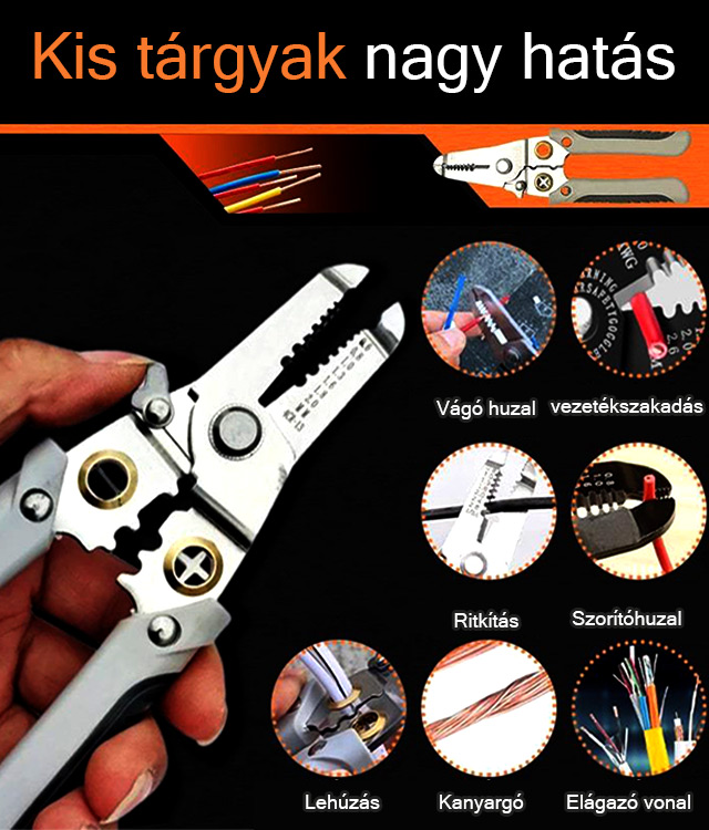 Többfunkciós huzalcsupaszító