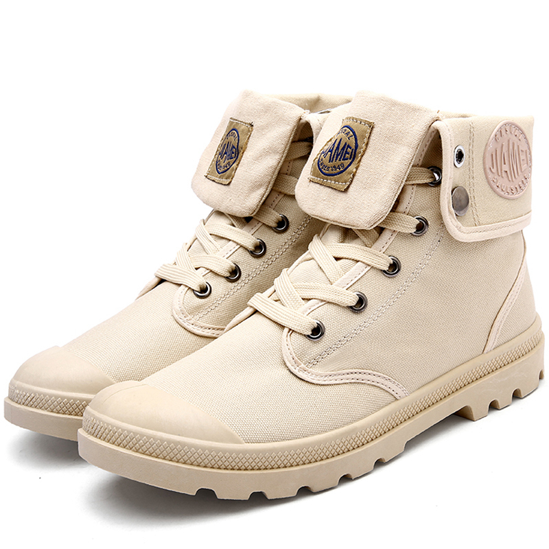 Unisex magas szárú vászon bakancs