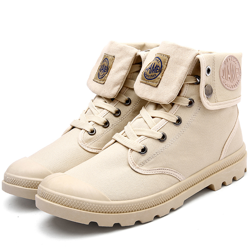 Unisex magas szárú vászon bakancs