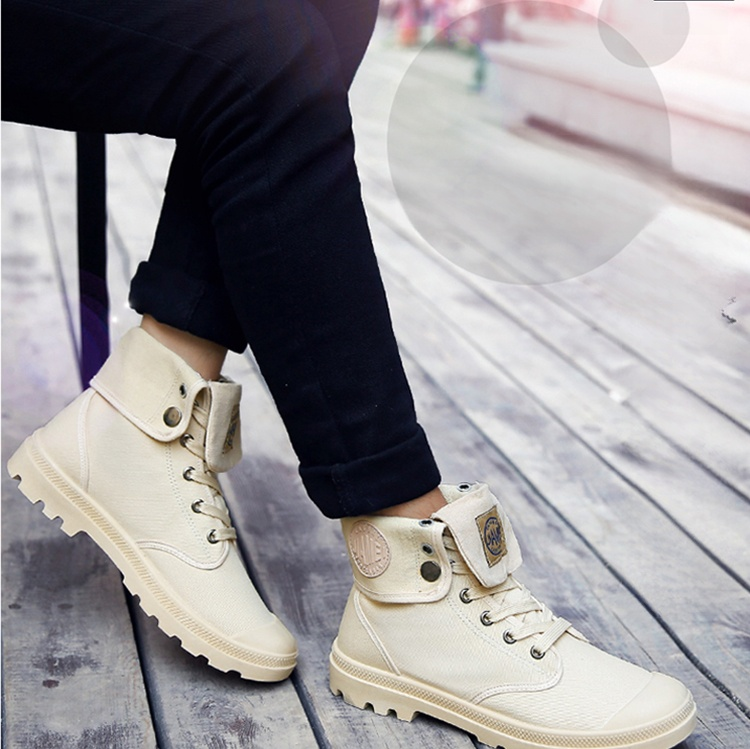 Unisex magas szárú vászon bakancs