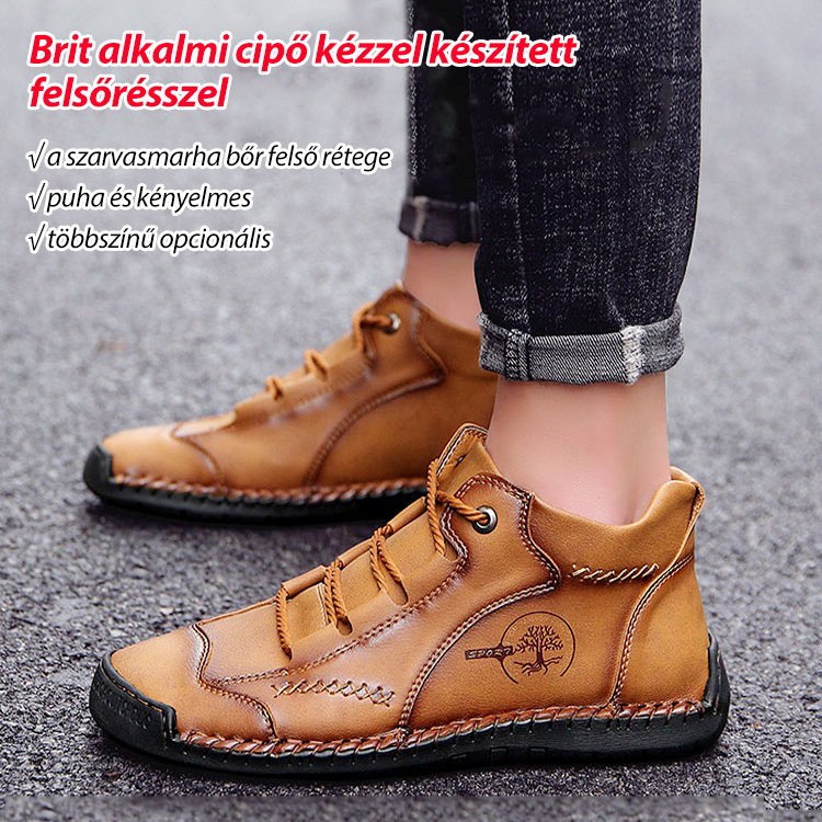 Brit alkalmi cipő kézzel készített felsőrésszel