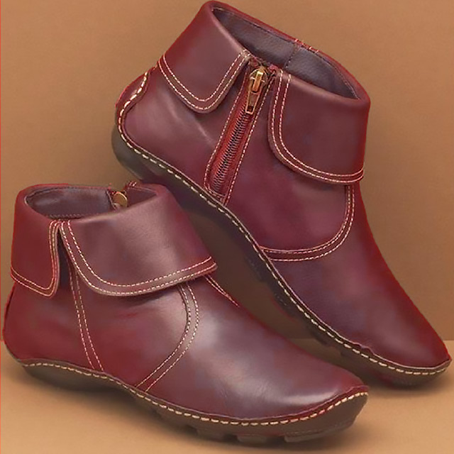 kerek orrú bőr martin csizma