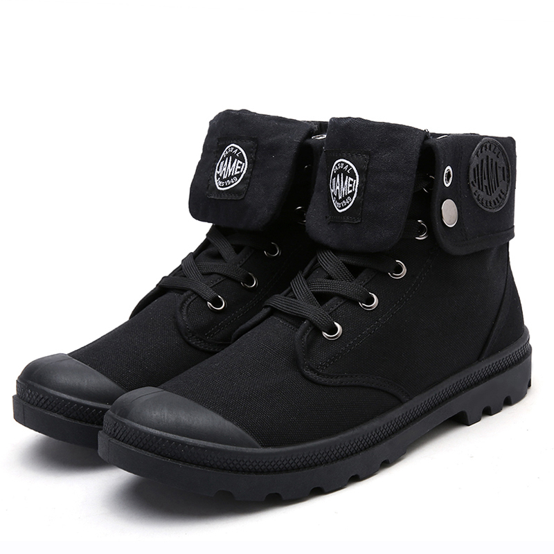 Unisex magas szárú vászon bakancs