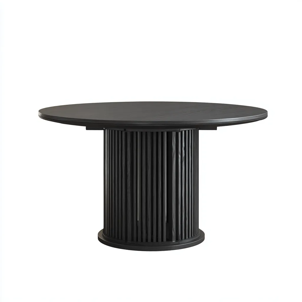 Table basse Bois 120x120x75 cm - Noir - Style moderne-Quietixe