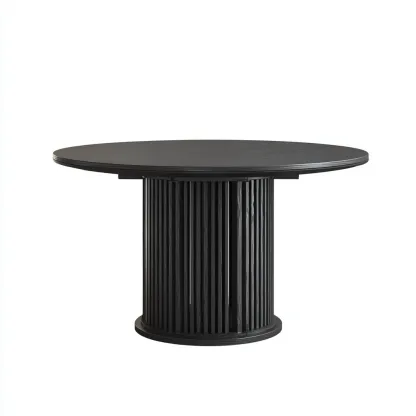 Table basse Bois 120x120x75 cm - Noir - Style moderne-Quietixe