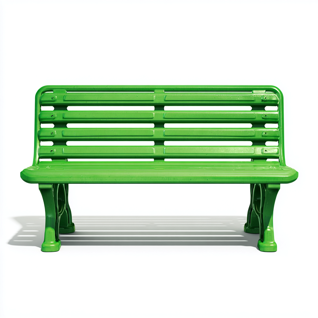 Banc de jardin plastique 125x55x80 cm - vert - design moderne-Quietixe