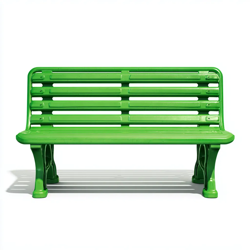 Banc de jardin plastique 125x55x80 cm - vert - design moderne-Quietixe