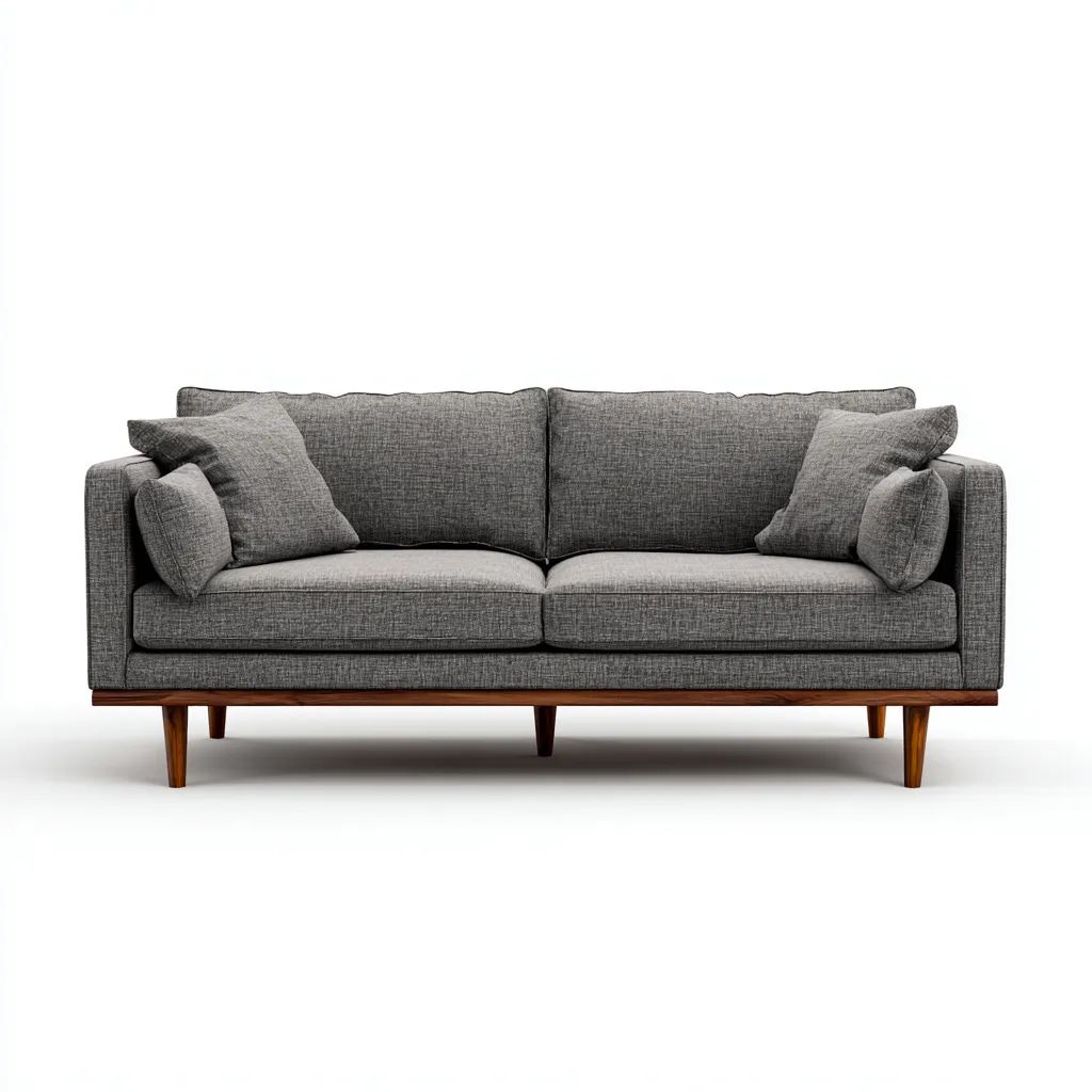 Canapé 2 places en tissu 160x85x82 cm - gris foncé - adapté au salon - design moderne-Quietixe