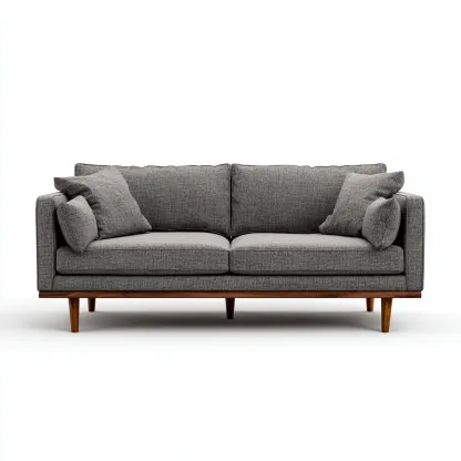 Canapé 2 places en tissu 160x85x82 cm - gris foncé - adapté au salon - design moderne-Quietixe