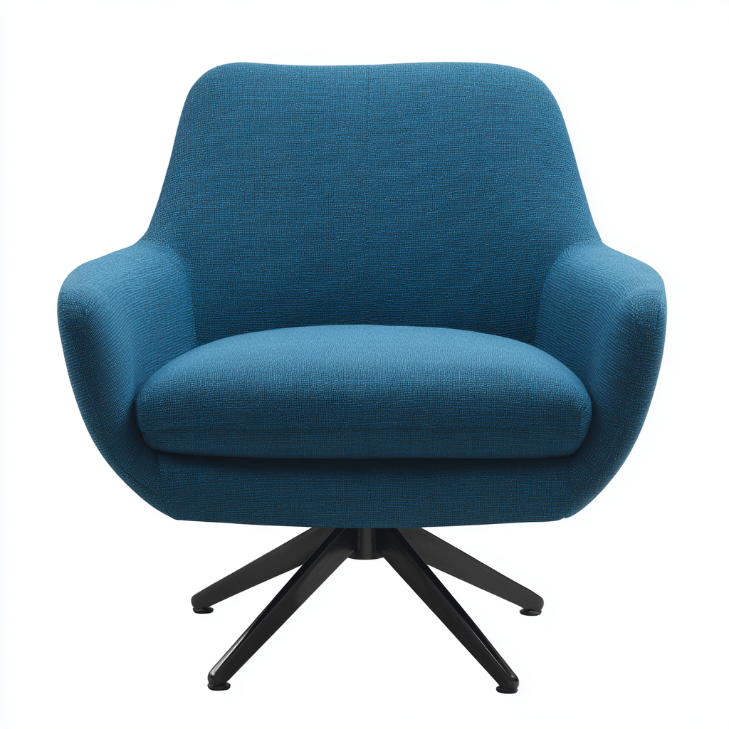 Fauteuil 82x78x88 cm - tissu - bleu - pour salon - style moderne-Quietixe