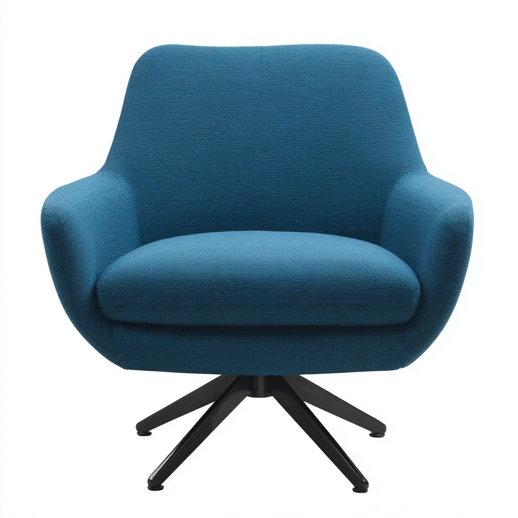 Fauteuil 82x78x88 cm - tissu - bleu - pour salon - style moderne-Quietixe