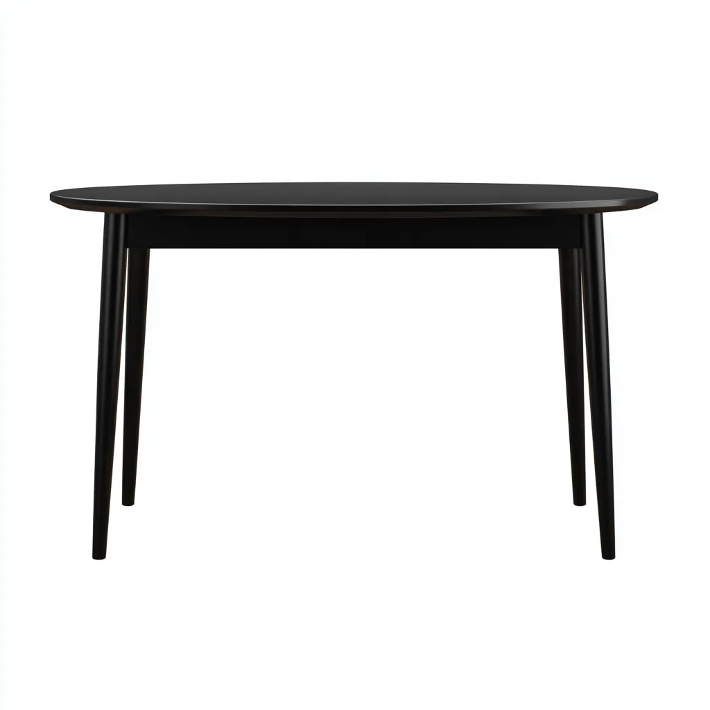 Table à manger bois 120x80x75 cm - noir - style moderne-Quietixe