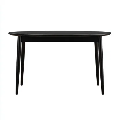 Table à manger bois 120x80x75 cm - noir - style moderne-Quietixe