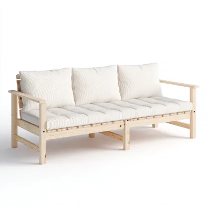 Canapé de jardin 180x70x80 cm - beige - design moderne-Quietixe