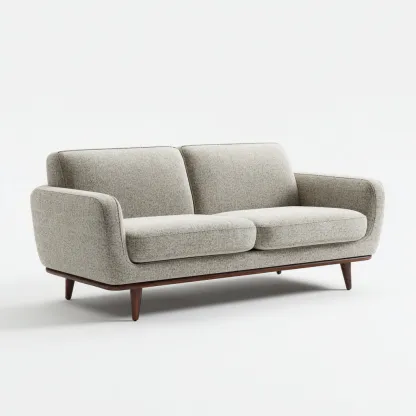 Canapé 2 places 155x82x85 cm - tissu - gris clair - pour salon - style moderne-Quietixe