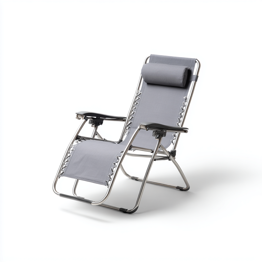 Chaise longue - métal tissu 165x65x110 cm - gris-noir - adaptée au jardin - design moderne-Quietixe