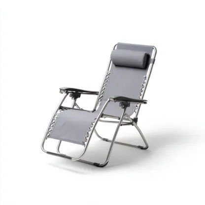 Chaise longue - métal tissu 165x65x110 cm - gris-noir - adaptée au jardin - design moderne-Quietixe