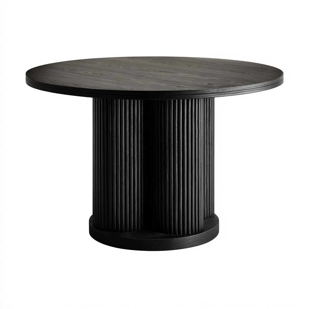 Table basse Bois 120x120x75 cm - Noir - Style contemporain-Quietixe