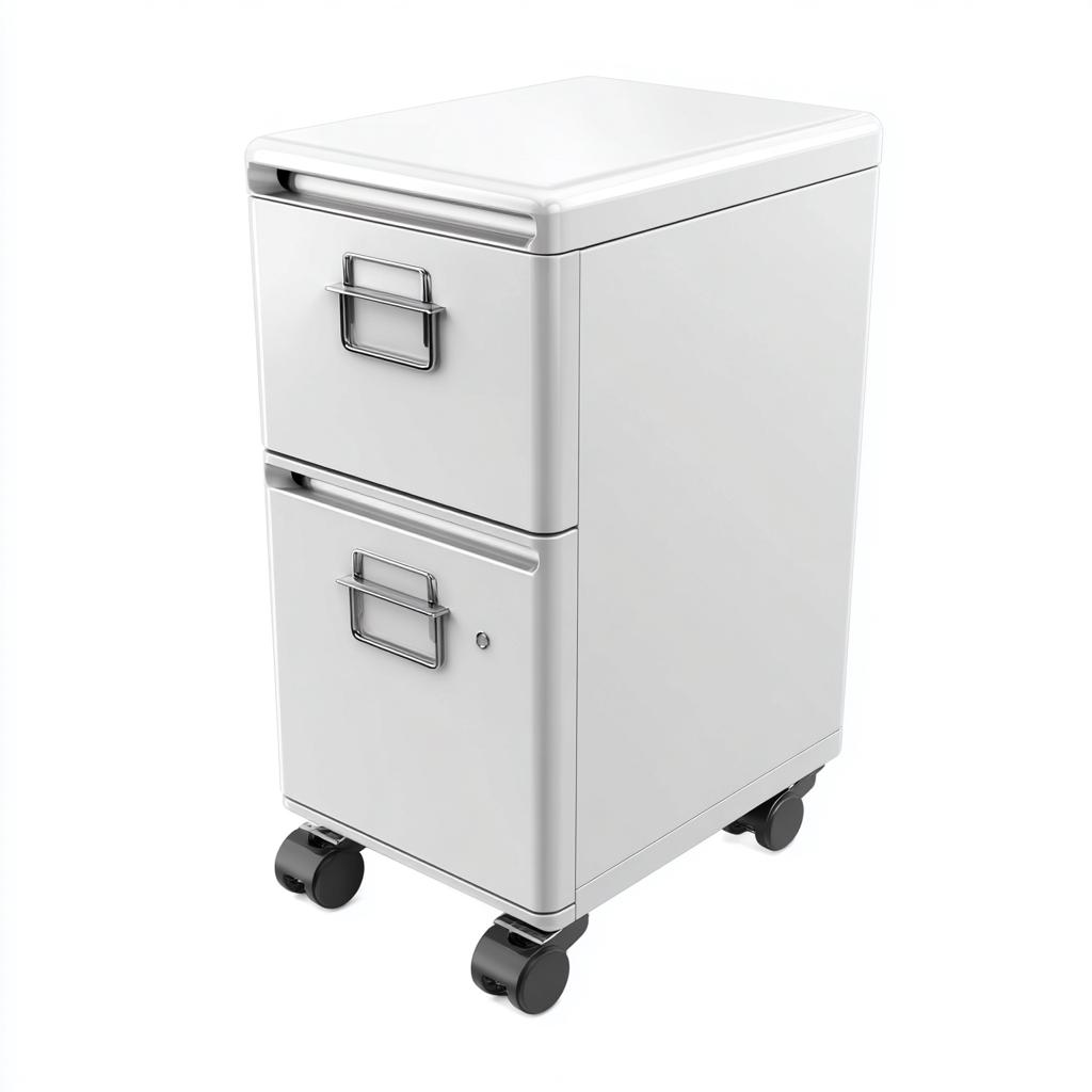 Classeur 40x45x60 cm - métal - blanc - design compact-Quietixe