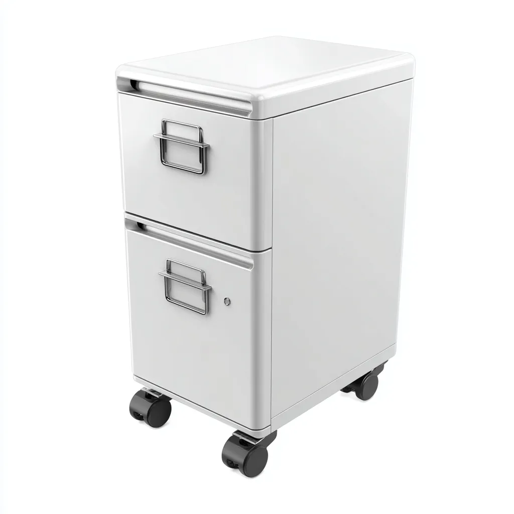 Classeur 40x45x60 cm - métal - blanc - design compact-Quietixe