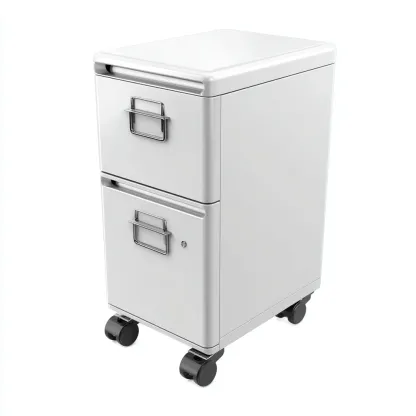 Classeur 40x45x60 cm - métal - blanc - design compact-Quietixe