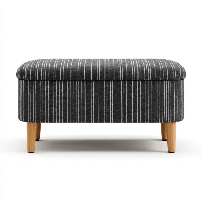 Banc d'entrée - tissu bois 60x35x45 cm - gris foncé - adapté à l'entrée - design moderne-Quietixe