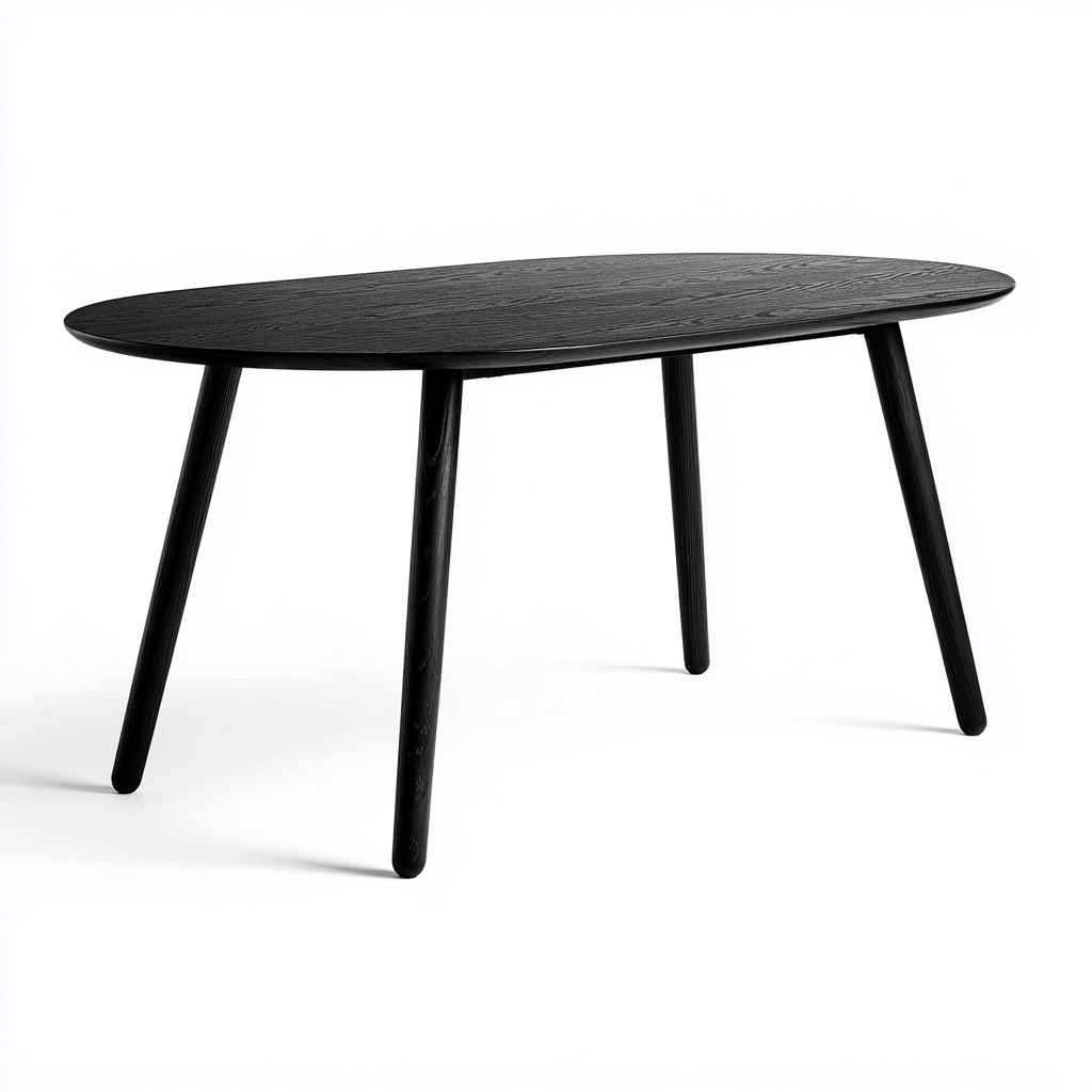 Table basse Bois 110x60x72 cm - Noir - Style moderne-Quietixe