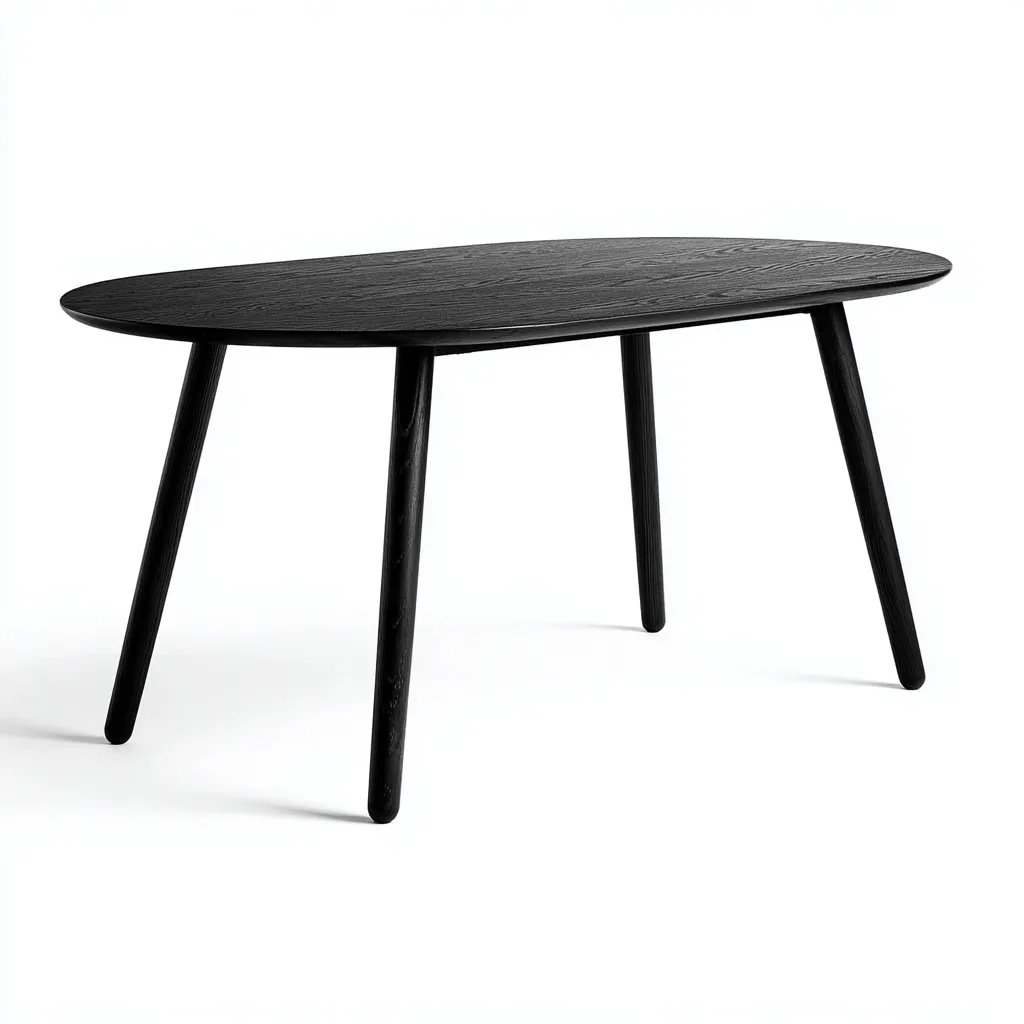 Table basse Bois 110x60x72 cm - Noir - Style moderne-Quietixe