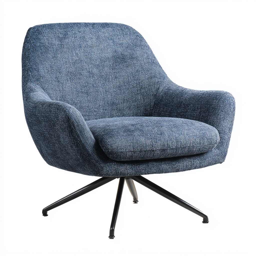 Fauteuil en tissu 78x75x88 cm - bleu - adapté au salon - design moderne-Quietixe