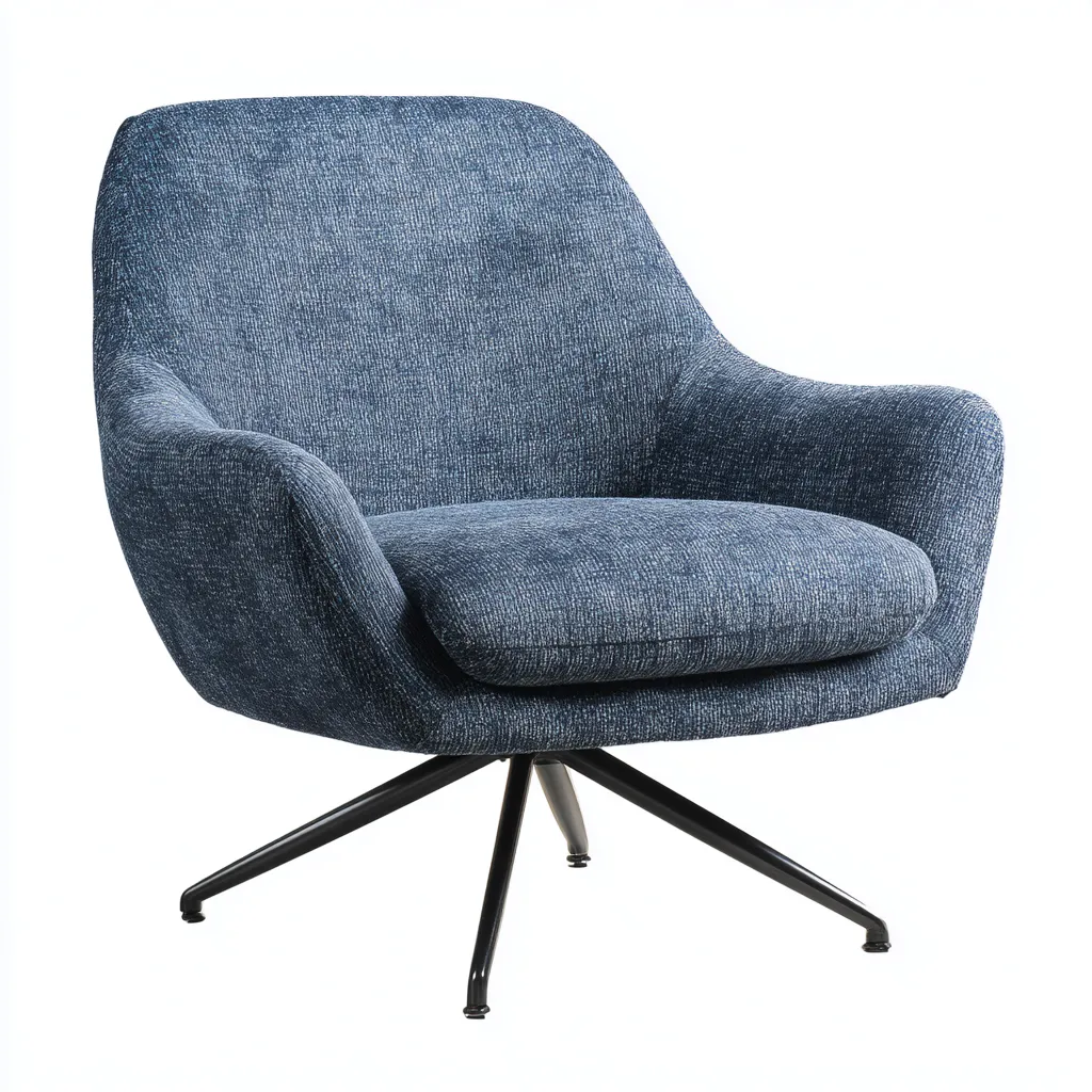 Fauteuil en tissu 78x75x88 cm - bleu - adapté au salon - design moderne-Quietixe