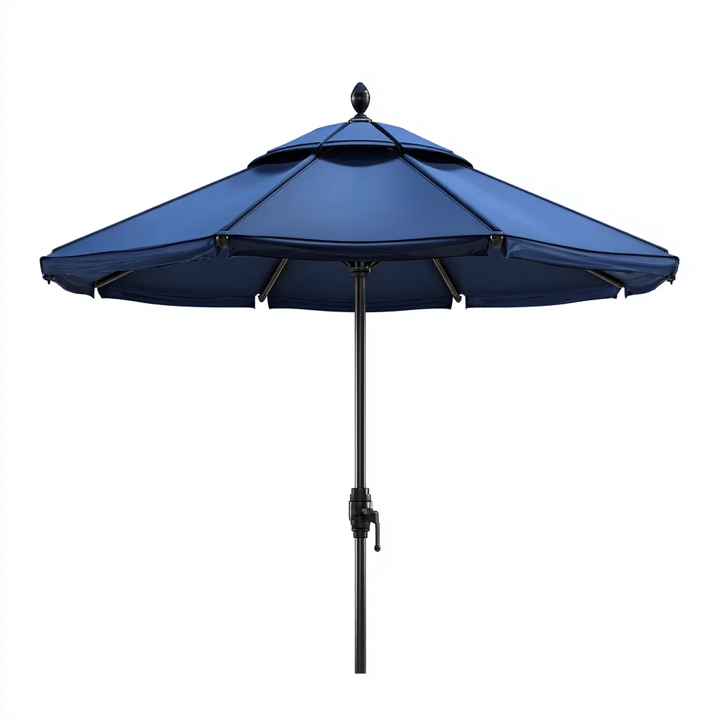Parasol de jardin - métal tissu 270x270x260 cm - bleu-noir - adapté au jardin - design moderne-Quietixe
