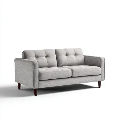 Canapé 2 places Tissu 160x85x85 cm - Gris - Style moderne-Quietixe