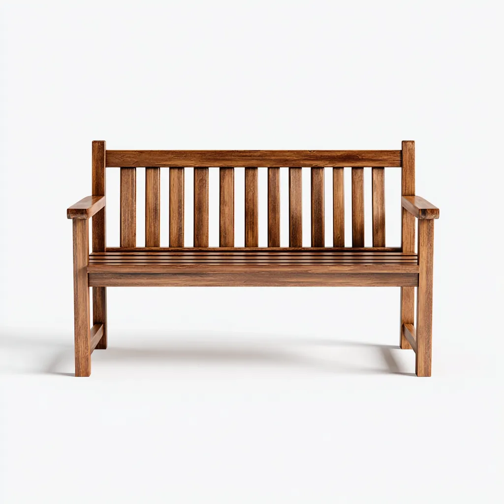 Banc de jardin bois 120x55x85 cm - brun - design classique-Quietixe