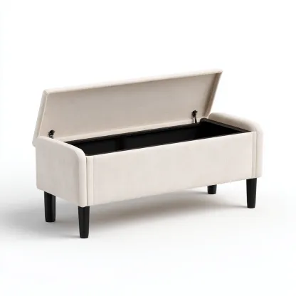 Meuble à chaussures tissu 100x40x55 cm - beige - design moderne-Quietixe