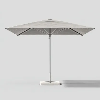 Parasol de jardin 240x240x250 cm - gris clair - parasol droit carré avec pied-Quietixe