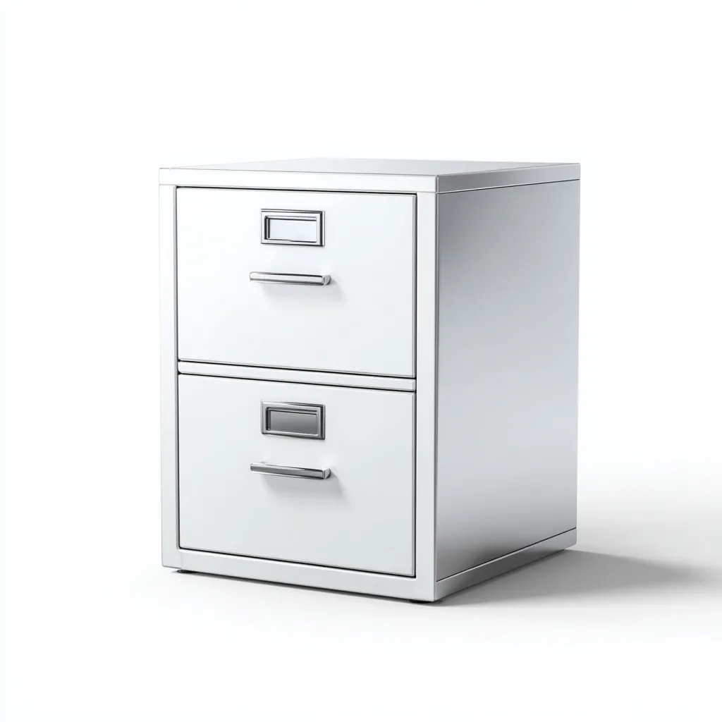 Classeur métal 60x45x75 cm blanc - 2 tiroirs - rangement dossiers - design moderne-Quietixe