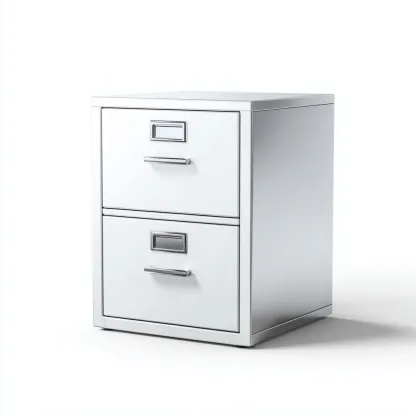 Classeur métal 60x45x75 cm blanc - 2 tiroirs - rangement dossiers - design moderne-Quietixe