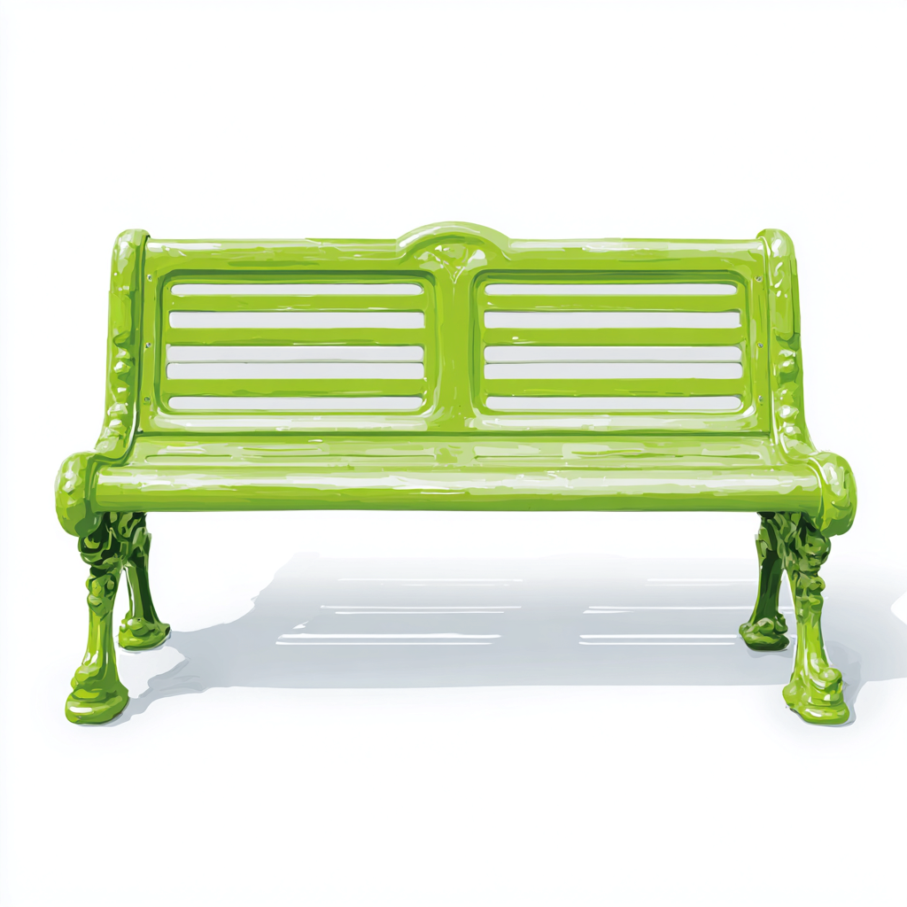 Banc de jardin métal 120x55x85 cm - vert - adapté au jardin - design classique-Quietixe