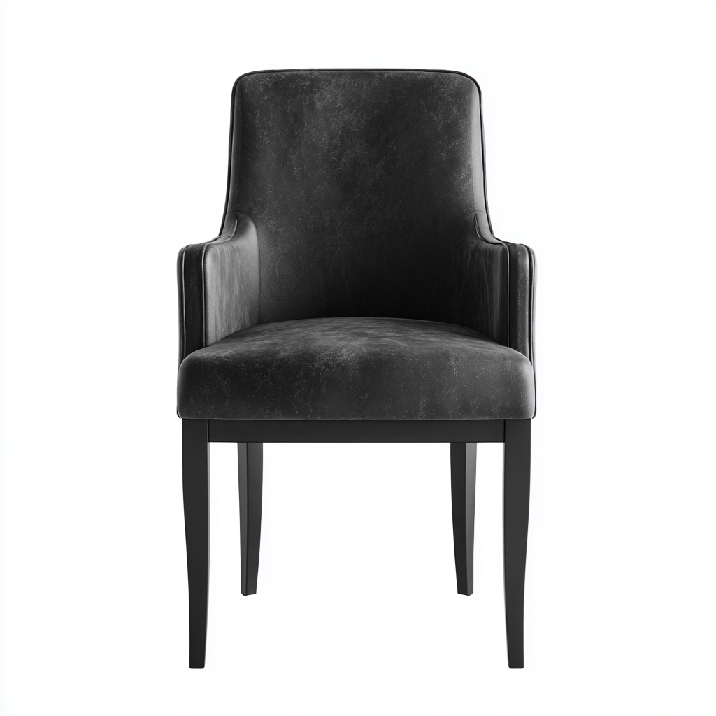 Chaise de salle à manger simili cuir 50x58x88 cm - noir - design moderne-Quietixe