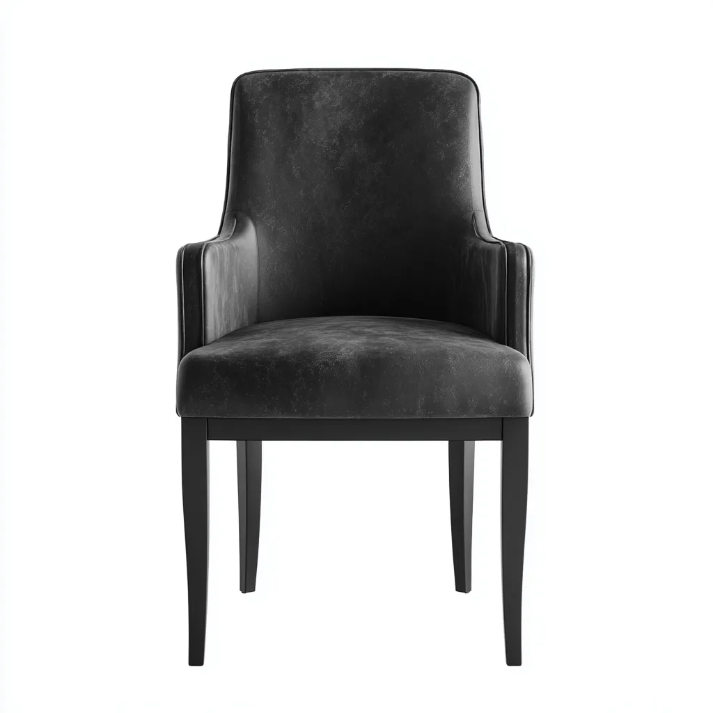 Chaise de salle à manger simili cuir 50x58x88 cm - noir - design moderne-Quietixe