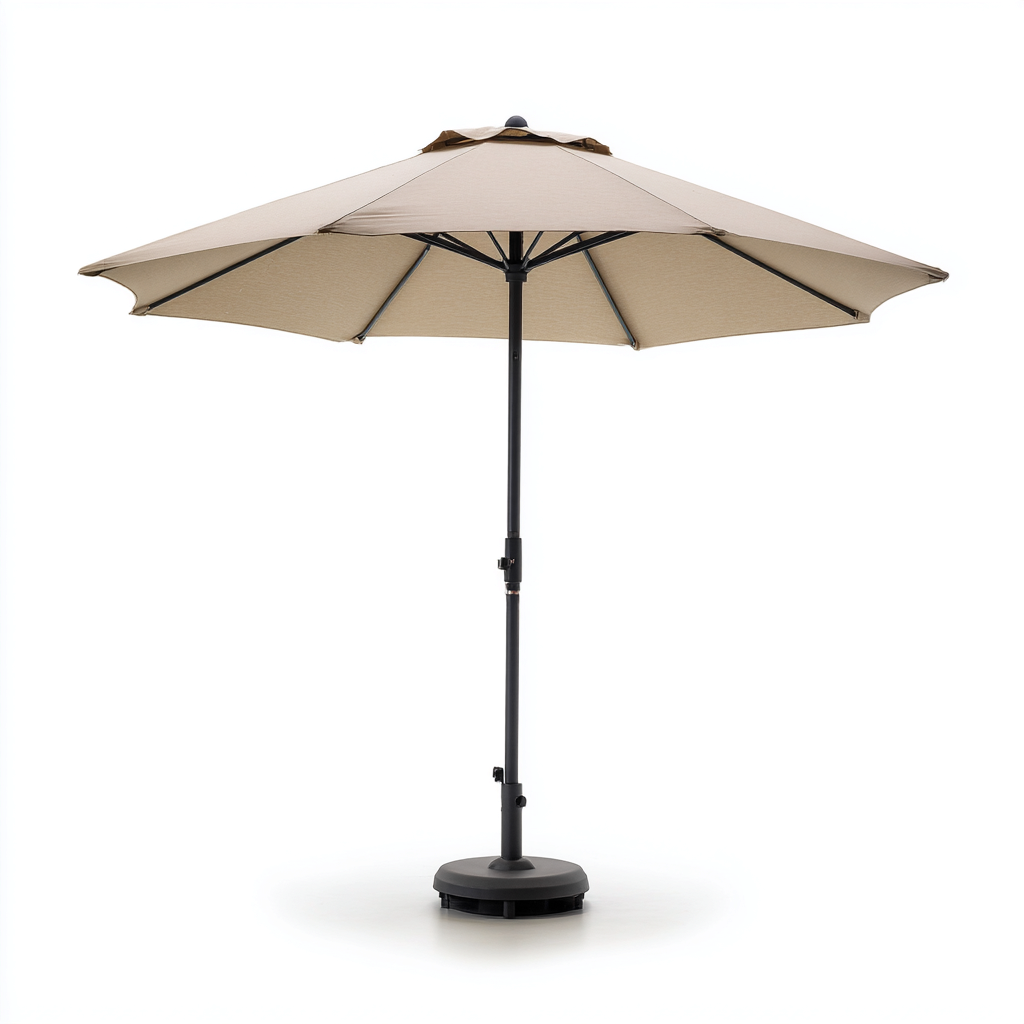 Parasol de jardin 260x260x245 cm - beige - parasol droit avec pied-Quietixe