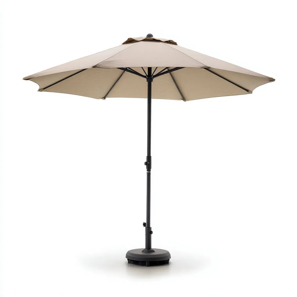 Parasol de jardin 260x260x245 cm - beige - parasol droit avec pied-Quietixe