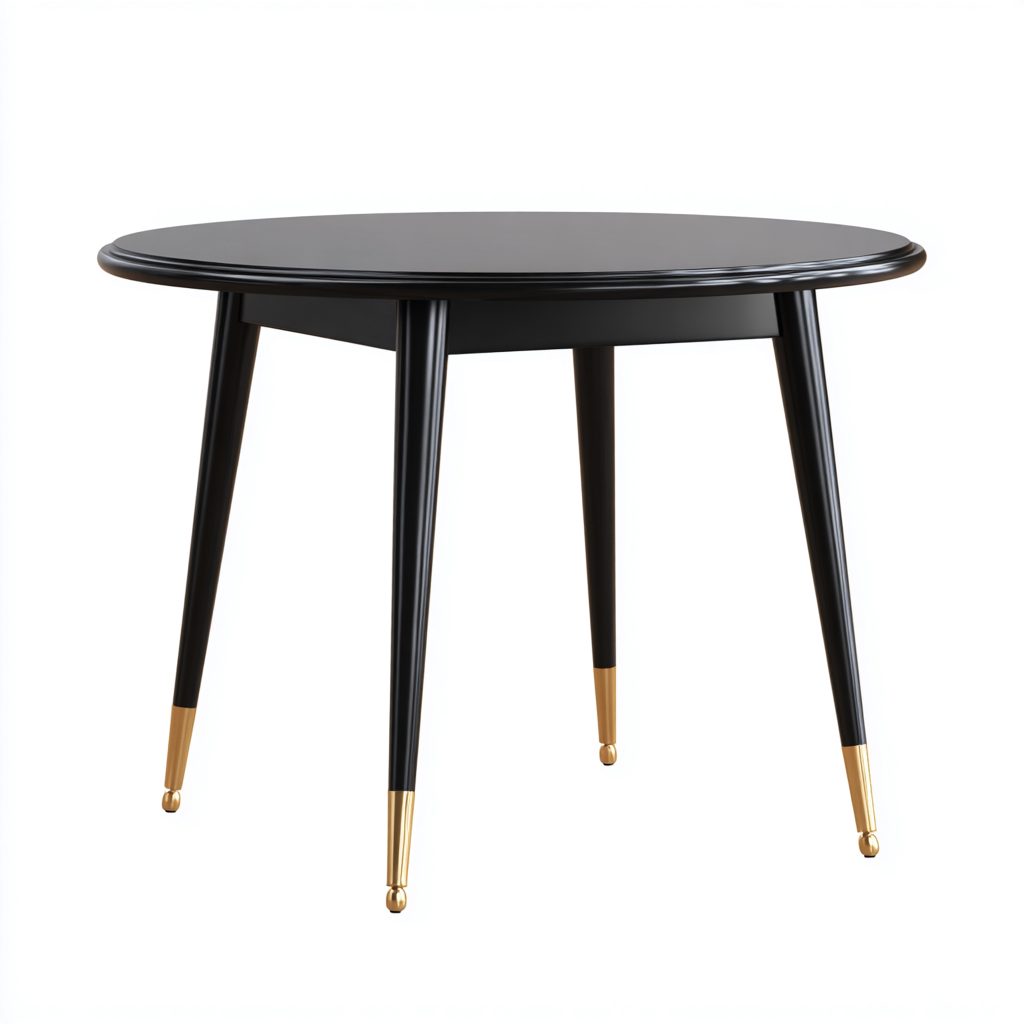 Table à manger bois et métal 90x90x76 cm - noir - style moderne-Quietixe