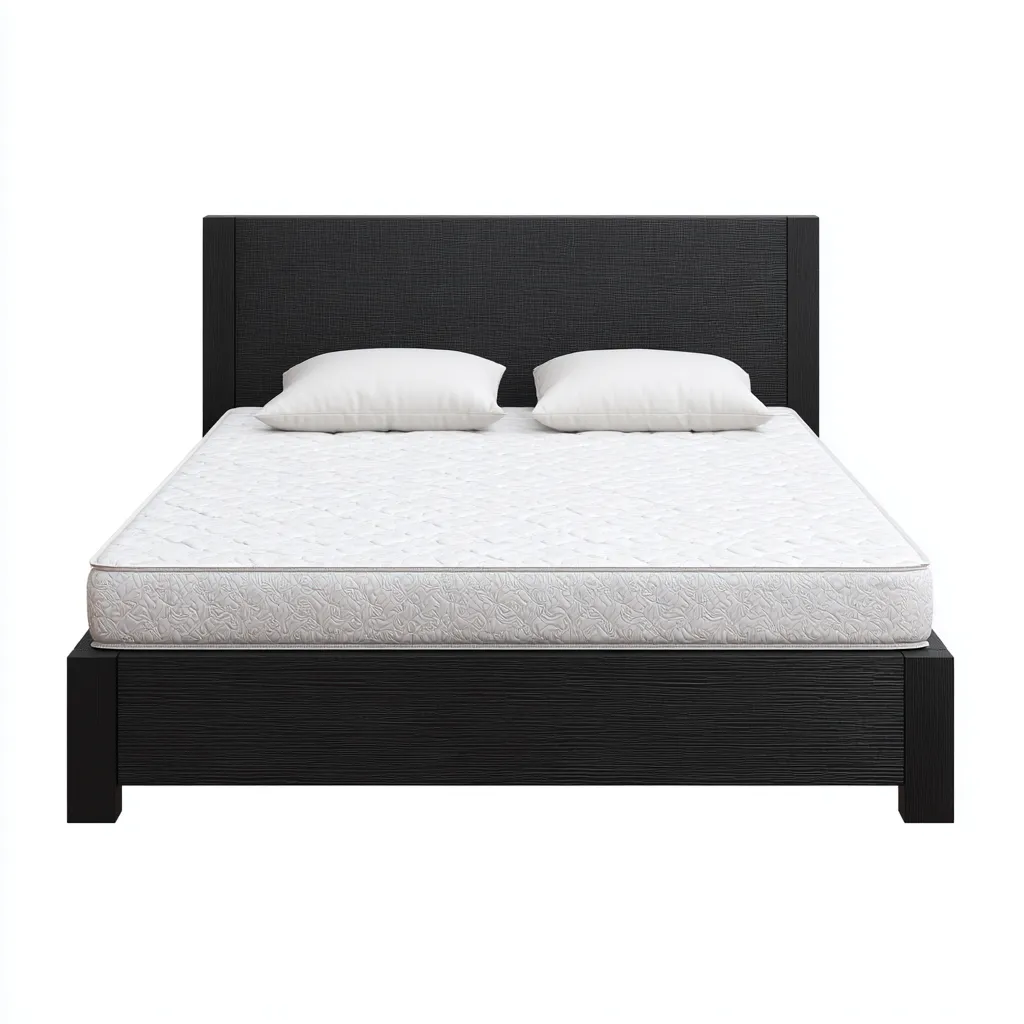 Lit double Bois massif 200x160x95 cm - Noir - Design moderne-Quietixe