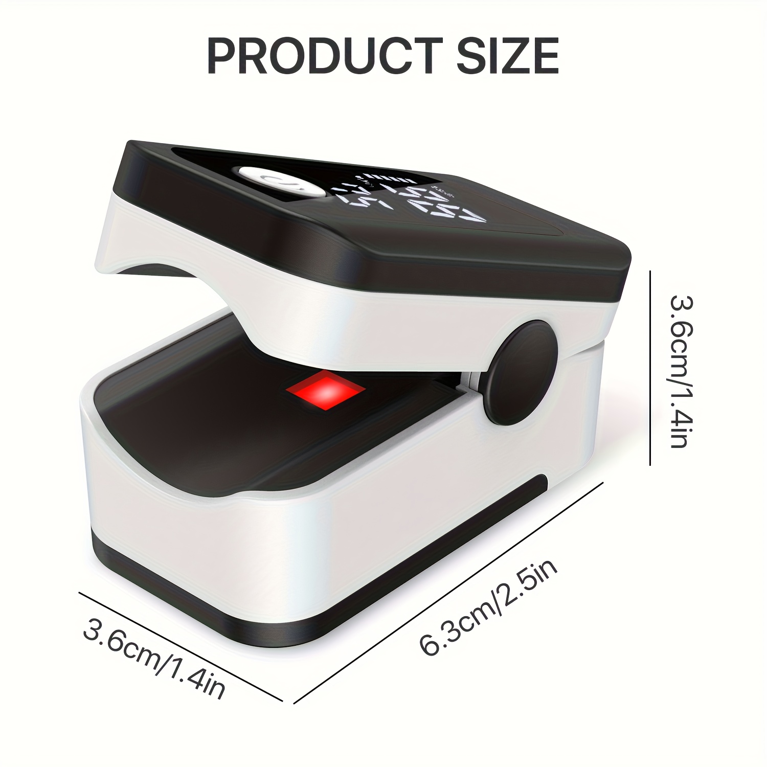 Fingertip Pulse Oximeter Measures Blood Oxygen Levels and Pulse Rate with One-Touch Operation, Featuring an OLED Display and Low-Value Warning Function.