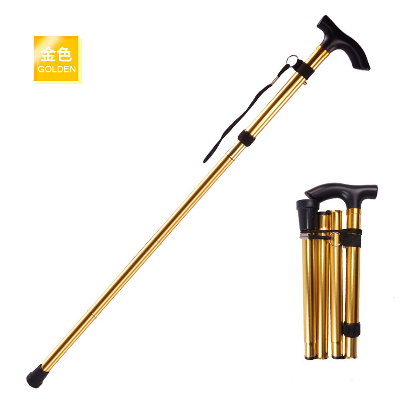 Foldable Adjustable Walking Stick for Men and Women Portable Walking Stick with Ergonomic Handle and Nonslip Base for Senior Hiking Travel