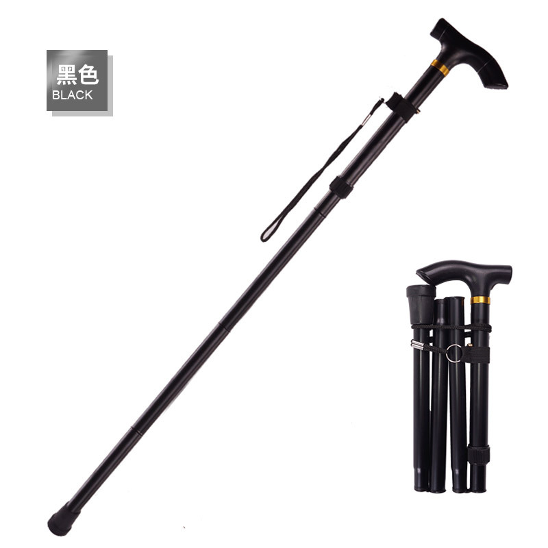 Foldable Adjustable Walking Stick for Men and Women Portable Walking Stick with Ergonomic Handle and Nonslip Base for Senior Hiking Travel