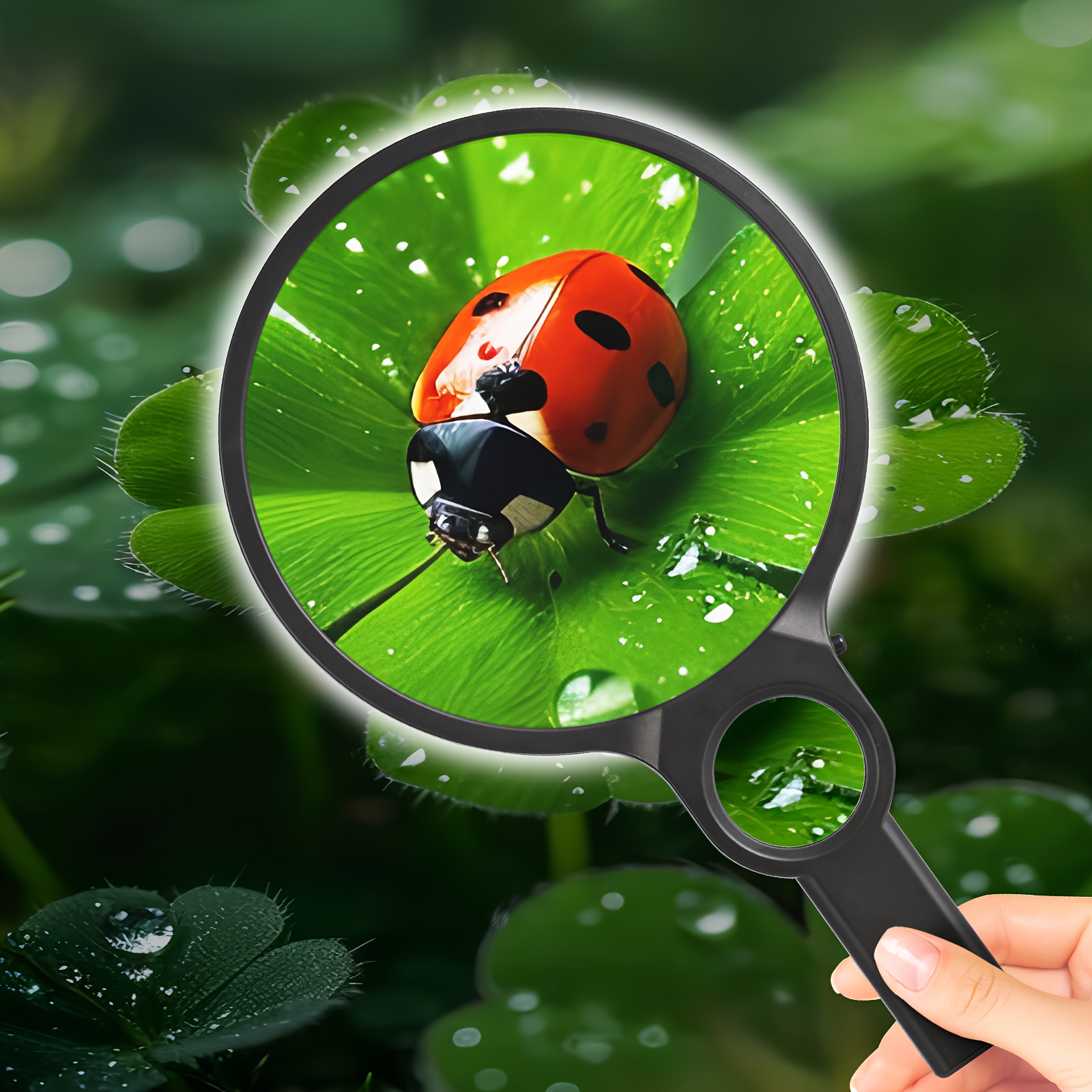 LED Reading Lamp portable and lightweight, offers reliable lighting for reading, studying, enhanced with dual lens 5X & 10X magnifier for close-up detail, battery powered with two AAA carbon batteries